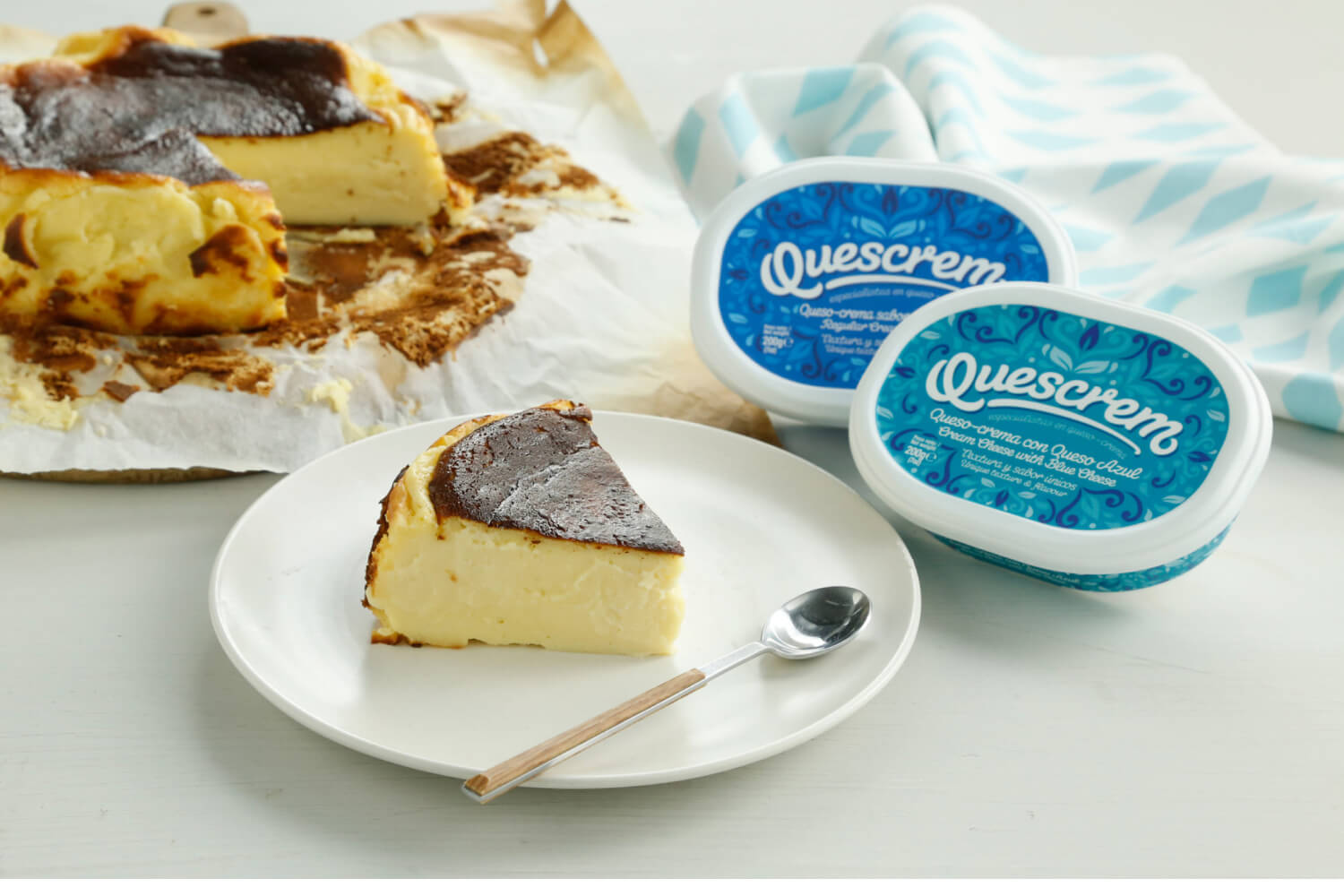 receta basque cheesecake queso azul quescrem